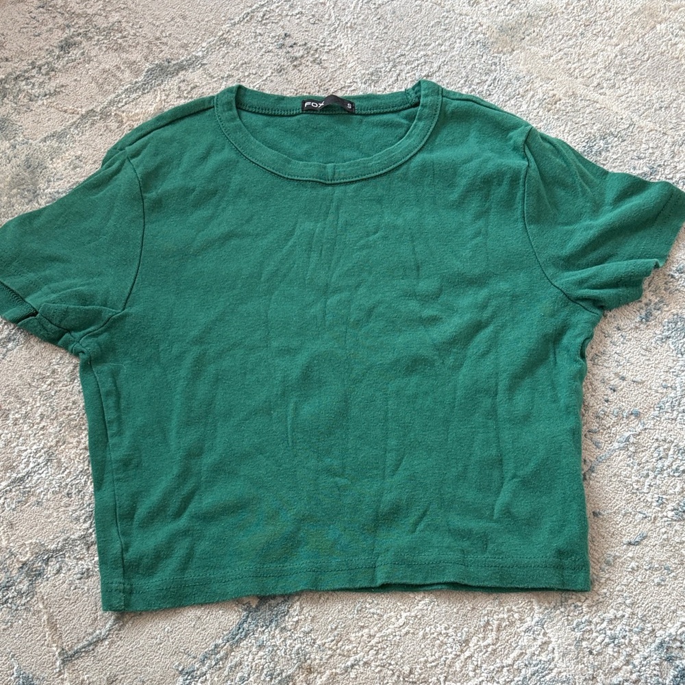 Fox Green Crop Top